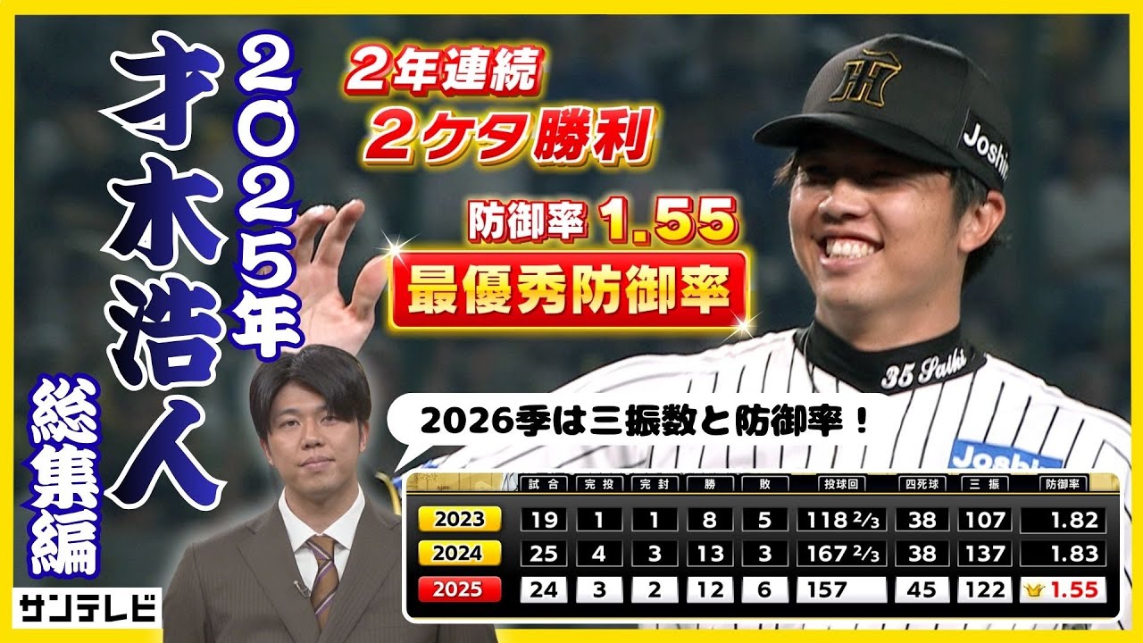 【2年連続2ケタ勝利＆最優秀防御率】才木浩人投手の2025年シーズンを本人と坂本捕手ともに振り返る！ #熱血タイガース党