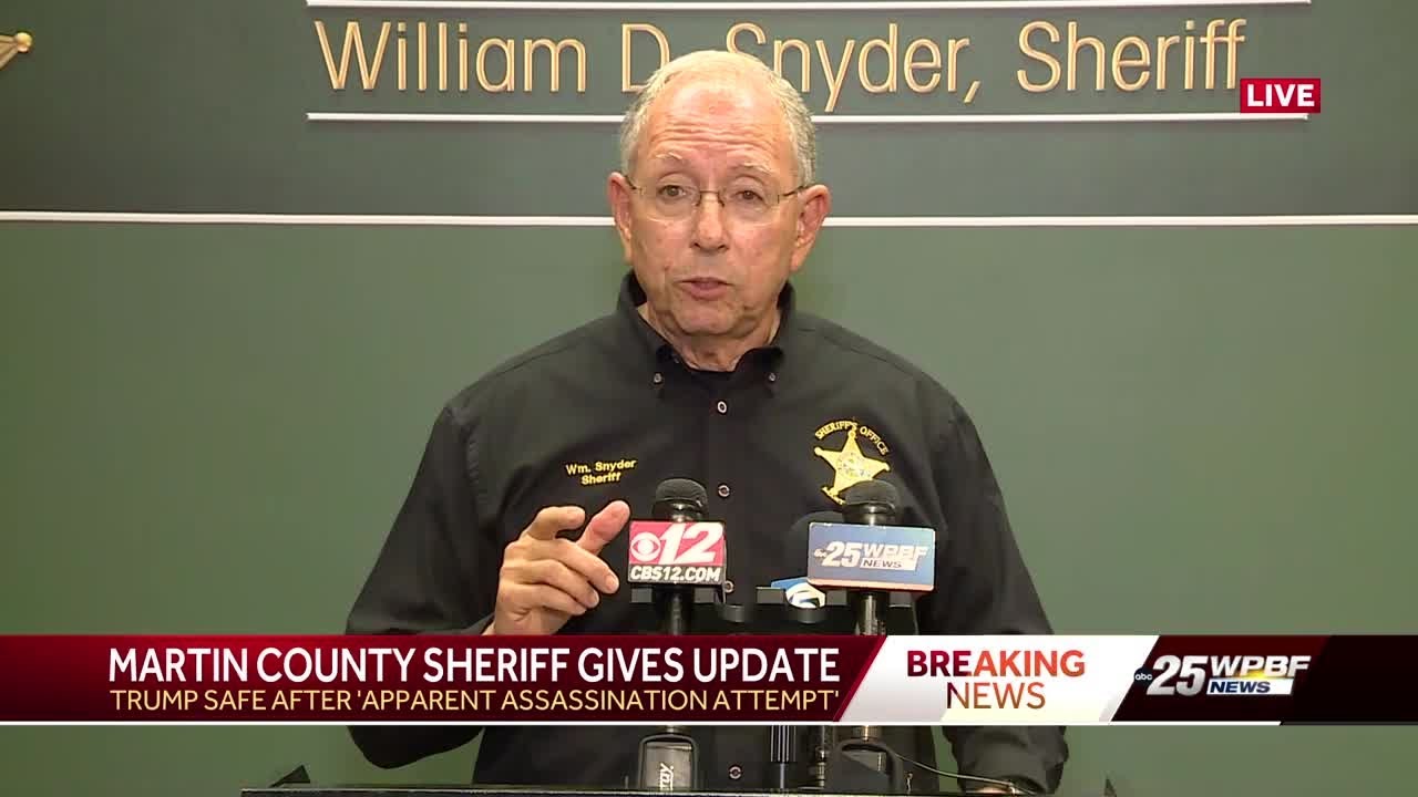 Martin County sheriff gives update following apparent assassination attempt against Donald Trump