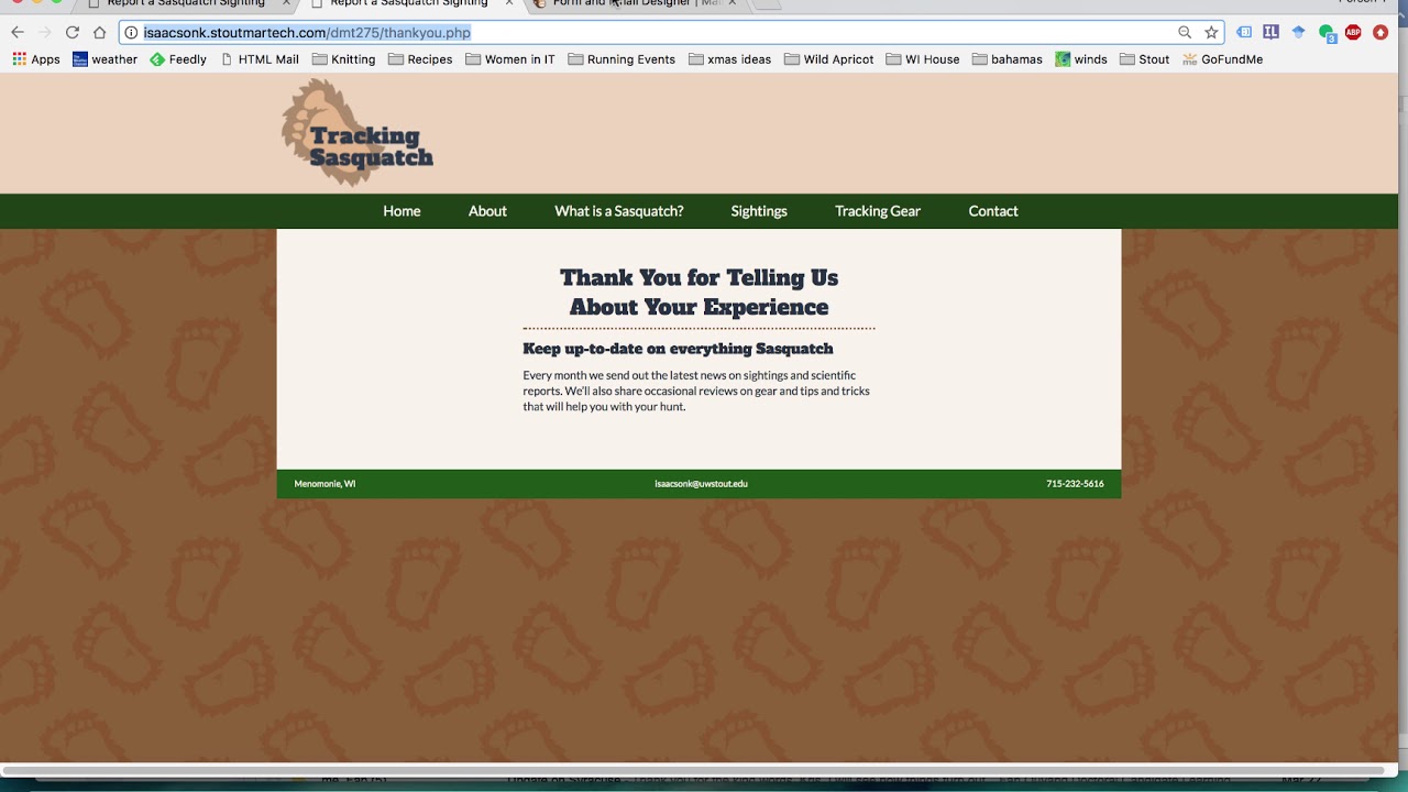 MailChimp Thank You Page Redirect