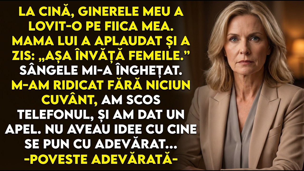 Povestea ei adevărată: Ginerele meu și-a lovit fiica la cină