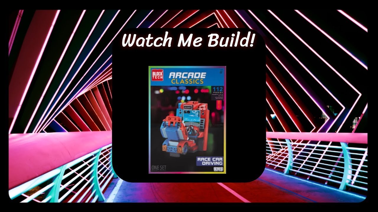 Watch Me Build! Arcade Classics - Block Tech - Race Car Driving - With Music