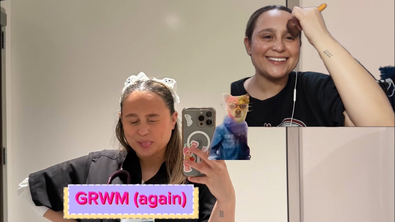 ASMR: Chit-Chat GRWM for work ￼🩺💄 💆🏼‍♀️(makeup & hair) 