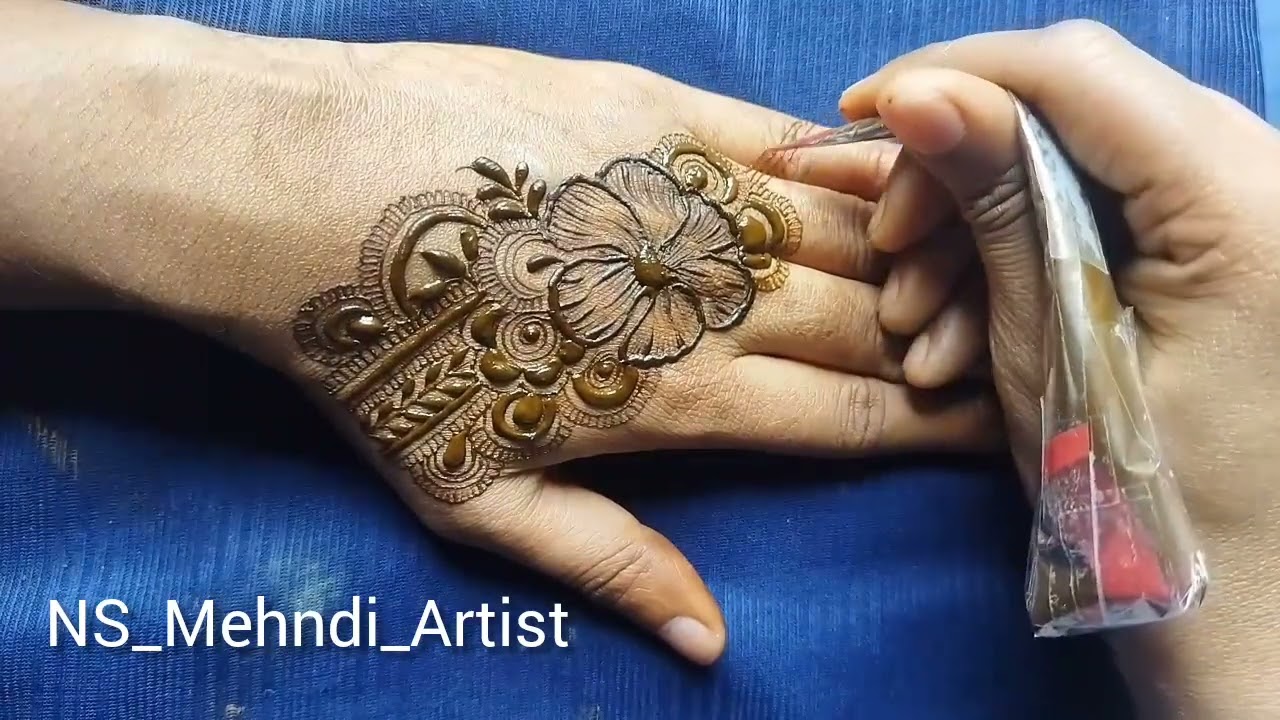 Easy And Quick Mehndi Design💫 | Back Hand Mehndi Design |Step By Step Full Tutorial@thouseenshenna  