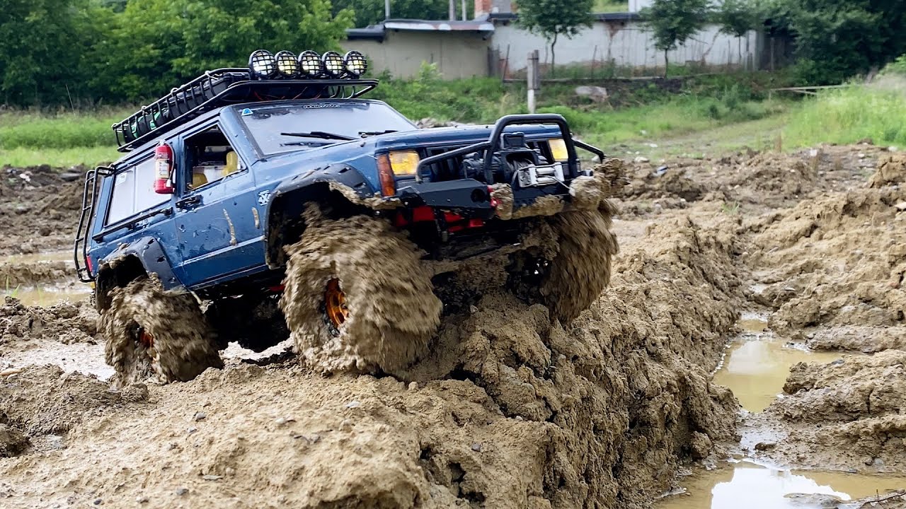 RC Car 1/10 Scale Jeep Cherokee Hard Body Injora Chassis | MUD SURVIVAL #2