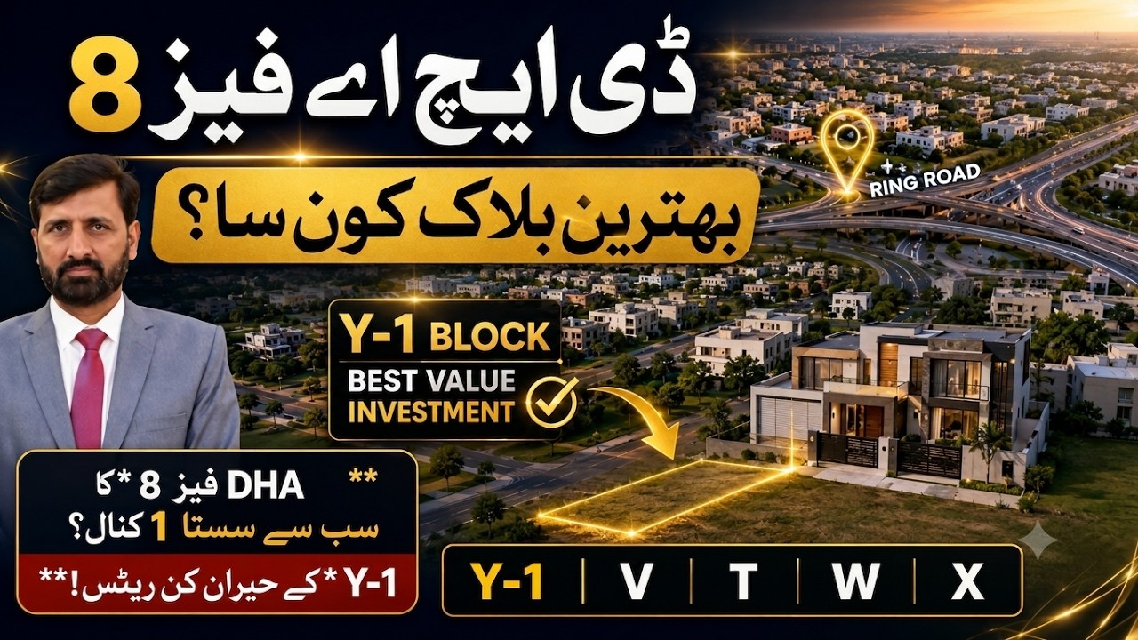 DHA Phase-8 Plot Rates Breakdown | Complete Buying Guide For T, X, V & Y Block 1 Kanal Plots