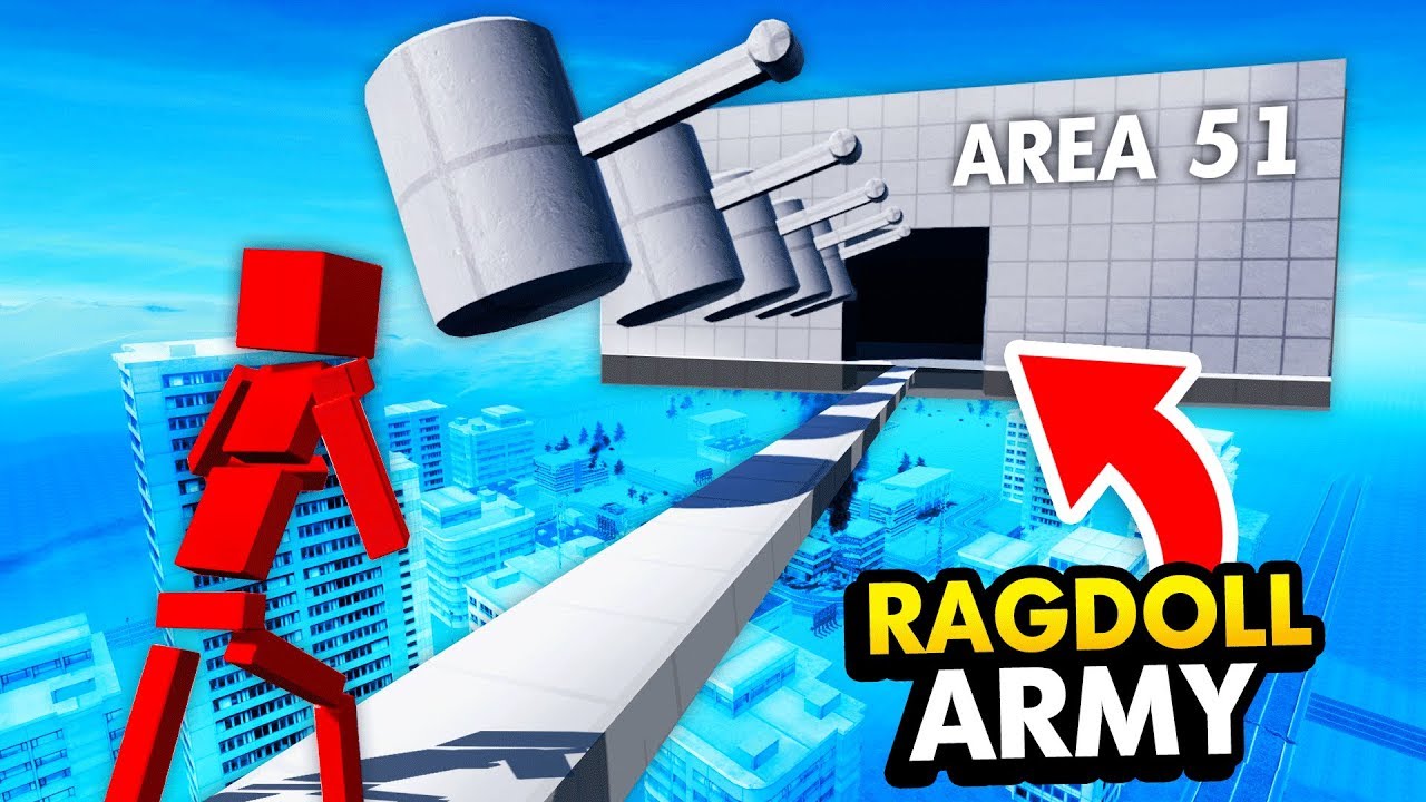 1000 RAGDOLL DUMMIES RAID *SECRET* AREA 51 (Fun With Ragdolls: The Game Funny Gameplay)