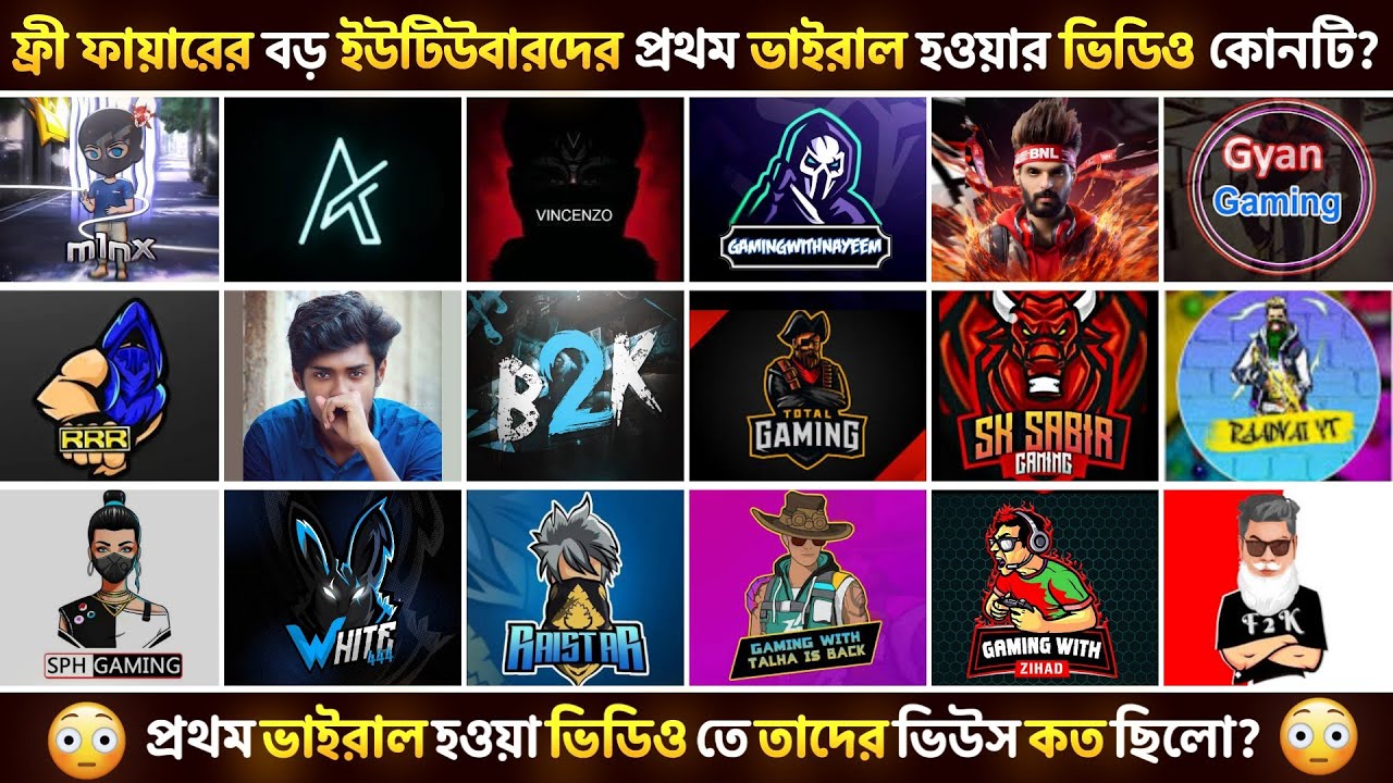 ফ্রী ফায়ারে বড় ইউটিউবারদের প্রথম ভাইরাল হওয়া ভিডিও কোনটি? 🤯 Unknown Fact Free Fire 🎯 BD 21 Hunter