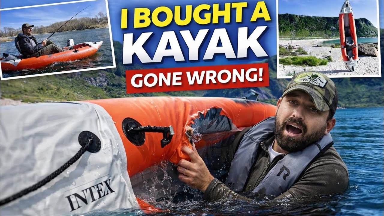 First Time Kayaking and It Exploded in Norway Intex Excursion kayak 