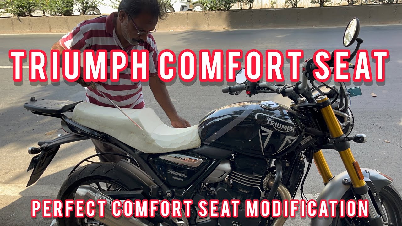 TRIUMPH Speed 400 Comfortable seat modification . Bucket seat for TRIUMPH @PAWAR SEAT COVERS