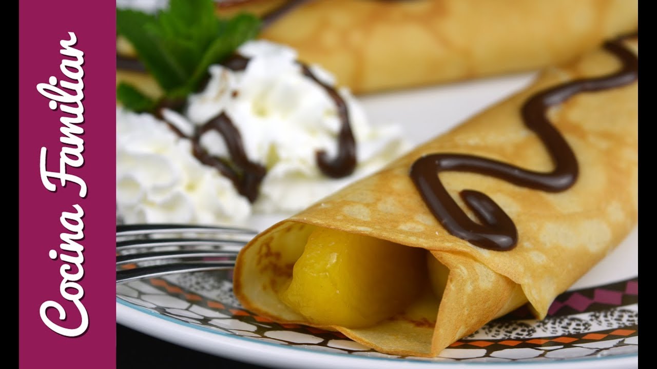 Receta para hacer crepes rellenos de manzana paso a paso