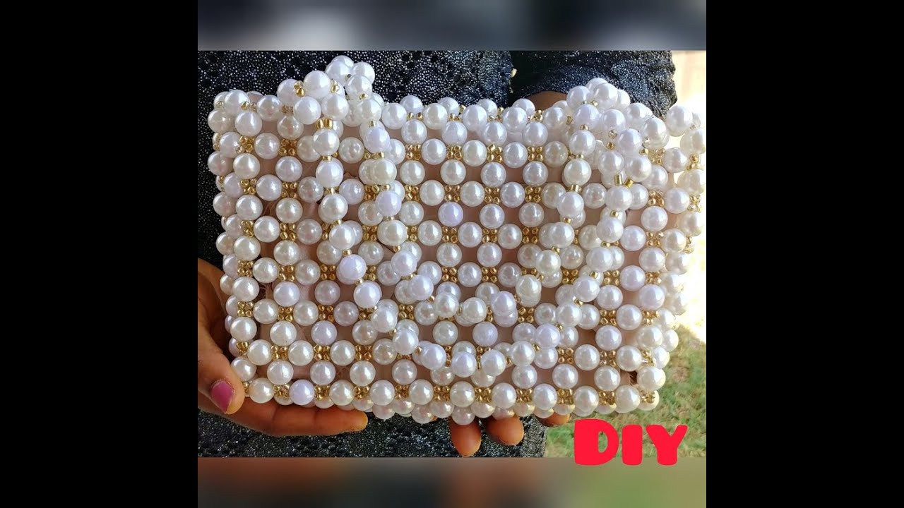 How to make a  beaded pearl bag//pearl beaded handbag//bead bag//purse//women handmade  bag//