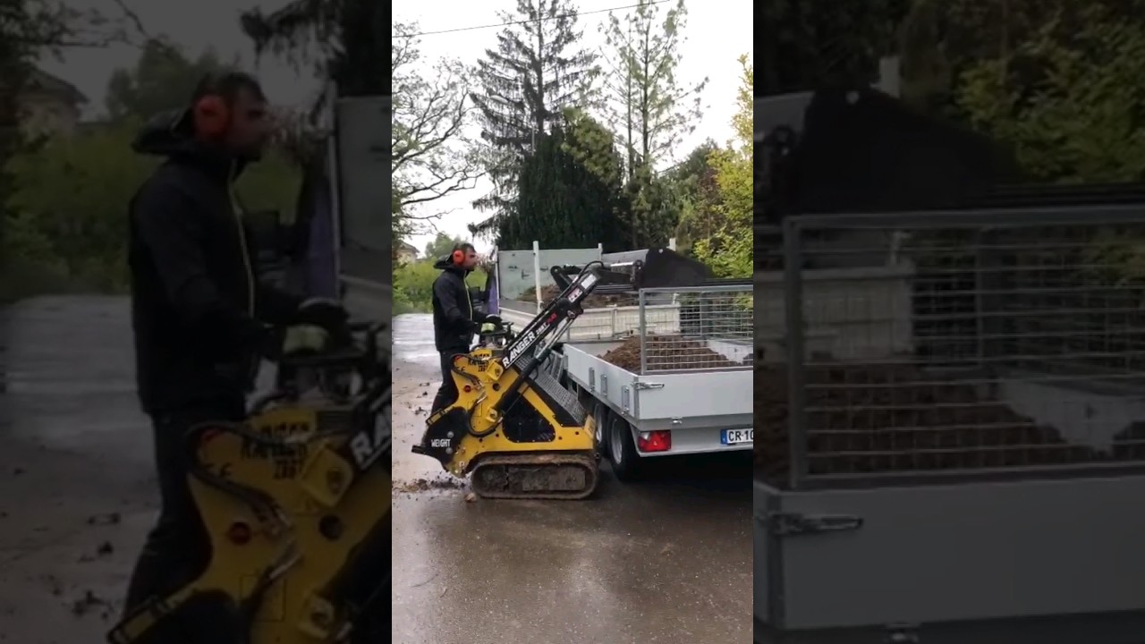 Mini chargeur mini skid RANGER T200Max en action