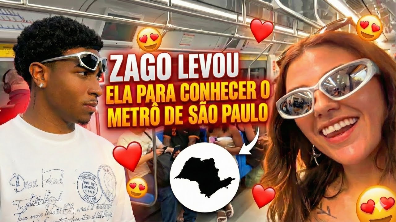 ZAGO LEVOU A URUGUAIA PRO METRO DE SP! ELA FICOU FELIZ 😂😂