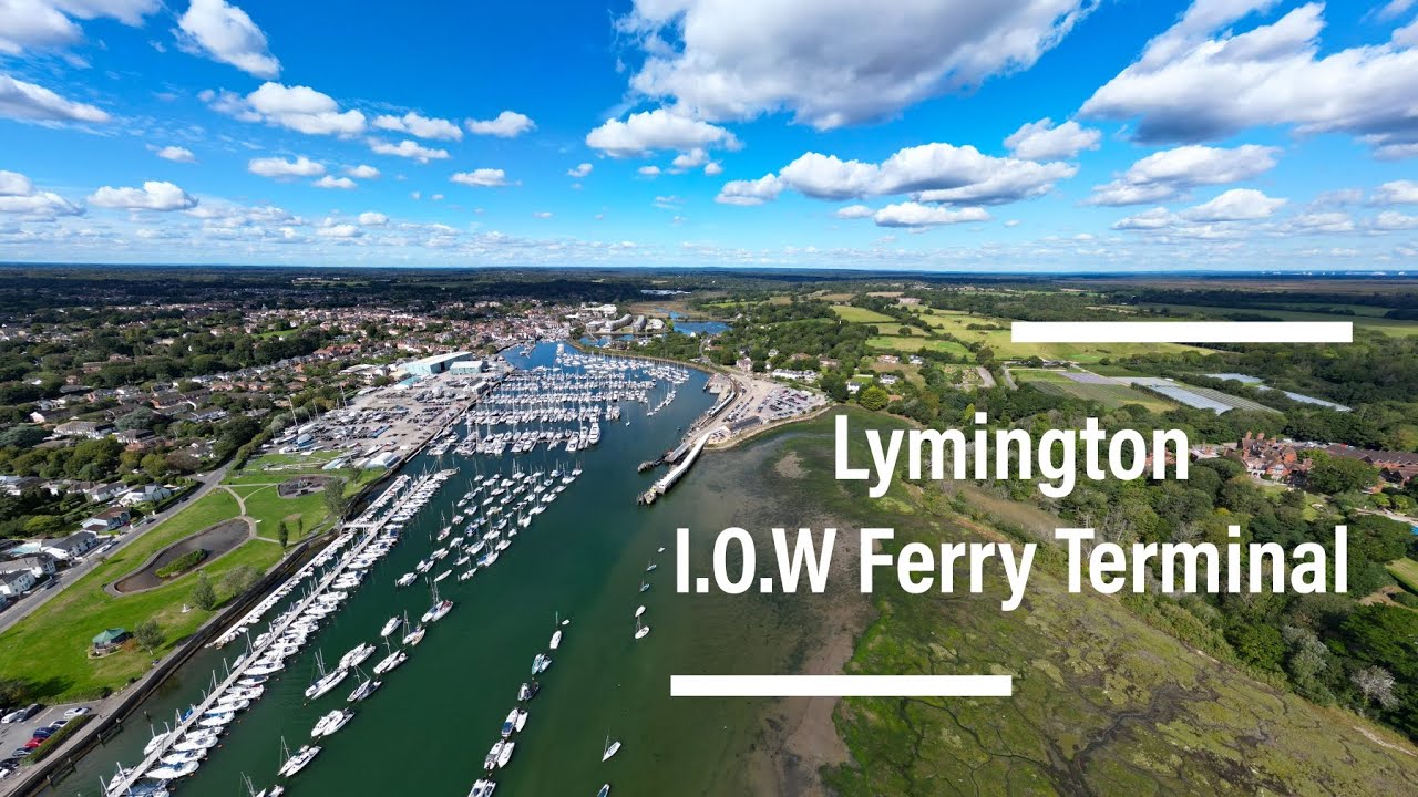 Lymington Pier & Isle Of Wight Ferry Port - 4K Arial Drone Views