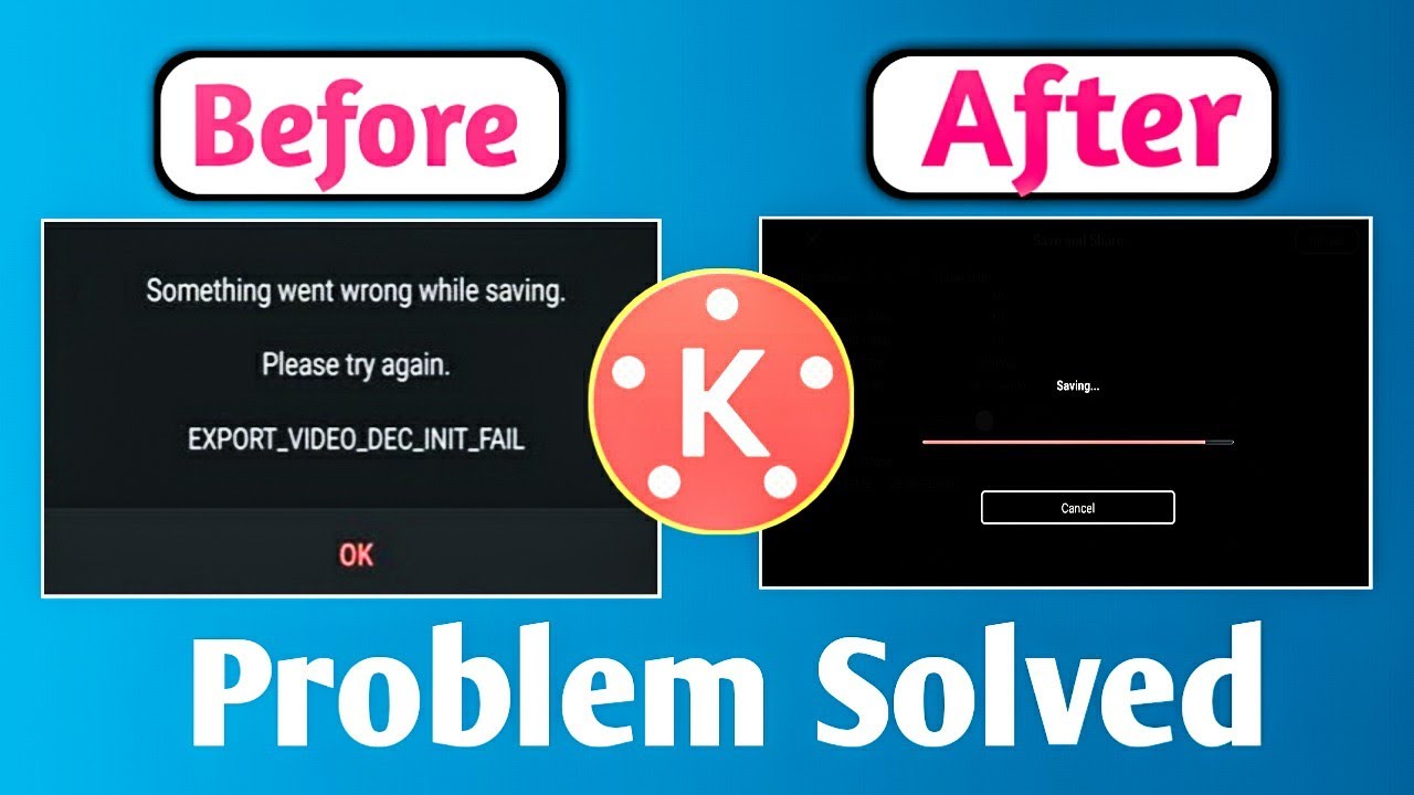 Export Video dec init Failed Kinemaster | Kinemaster export problem codec init failed | Kinemaster