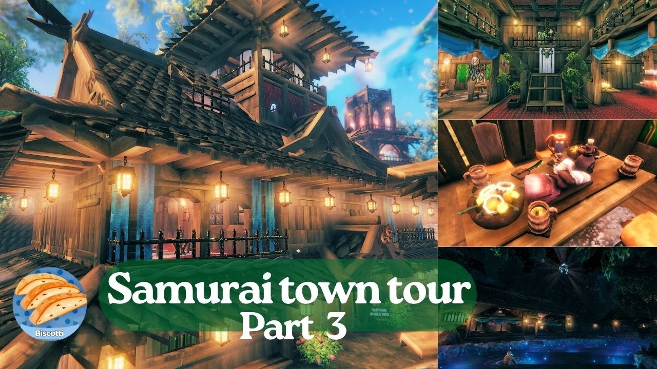 Valheim : town tour ( Japanese build : house & Interior design ) part 3