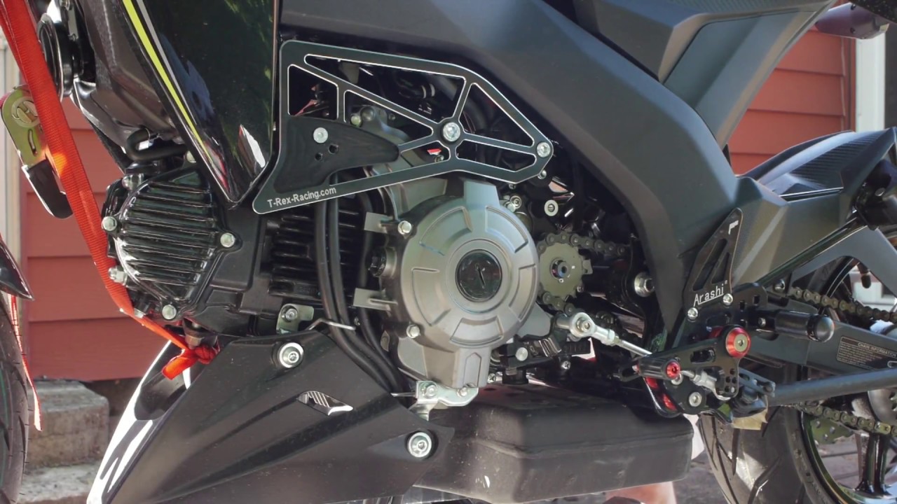 Z125 T-Rex no cut frame sliders install - project 2