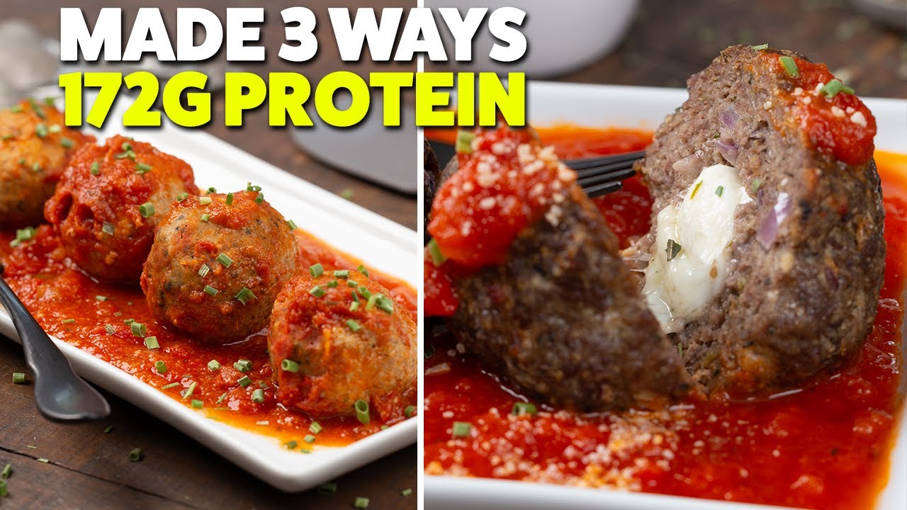 Easy Mozzarella Stuffed Meatballs | Simple Ingredients, Low Carb, High Protein