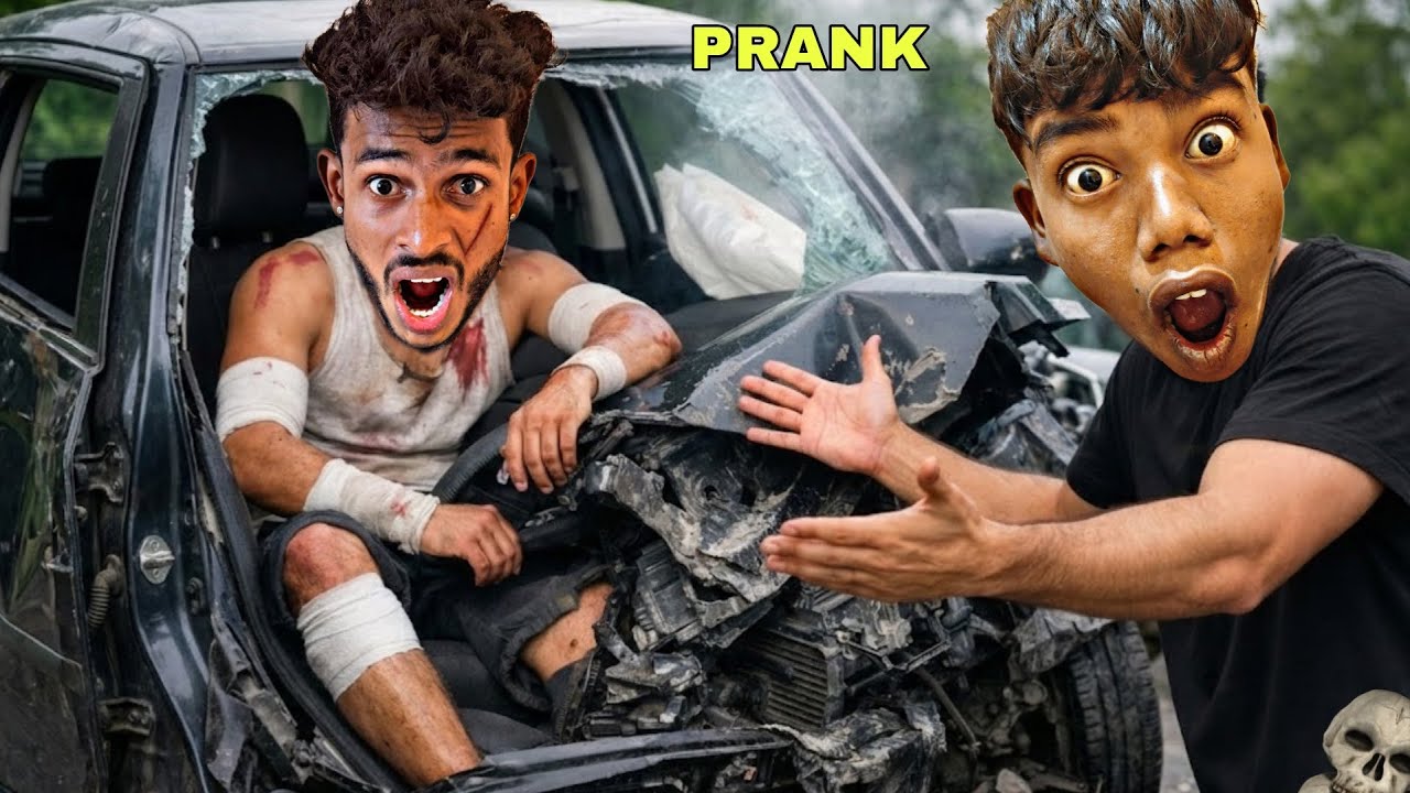 NEW CAR ACCIDENT PRANK WITH CHOTU | CHOTU CAR ACCIDENT PRANK WITH FRIEND #factfireking 