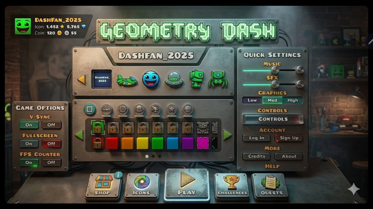  Играю в Geometry dash