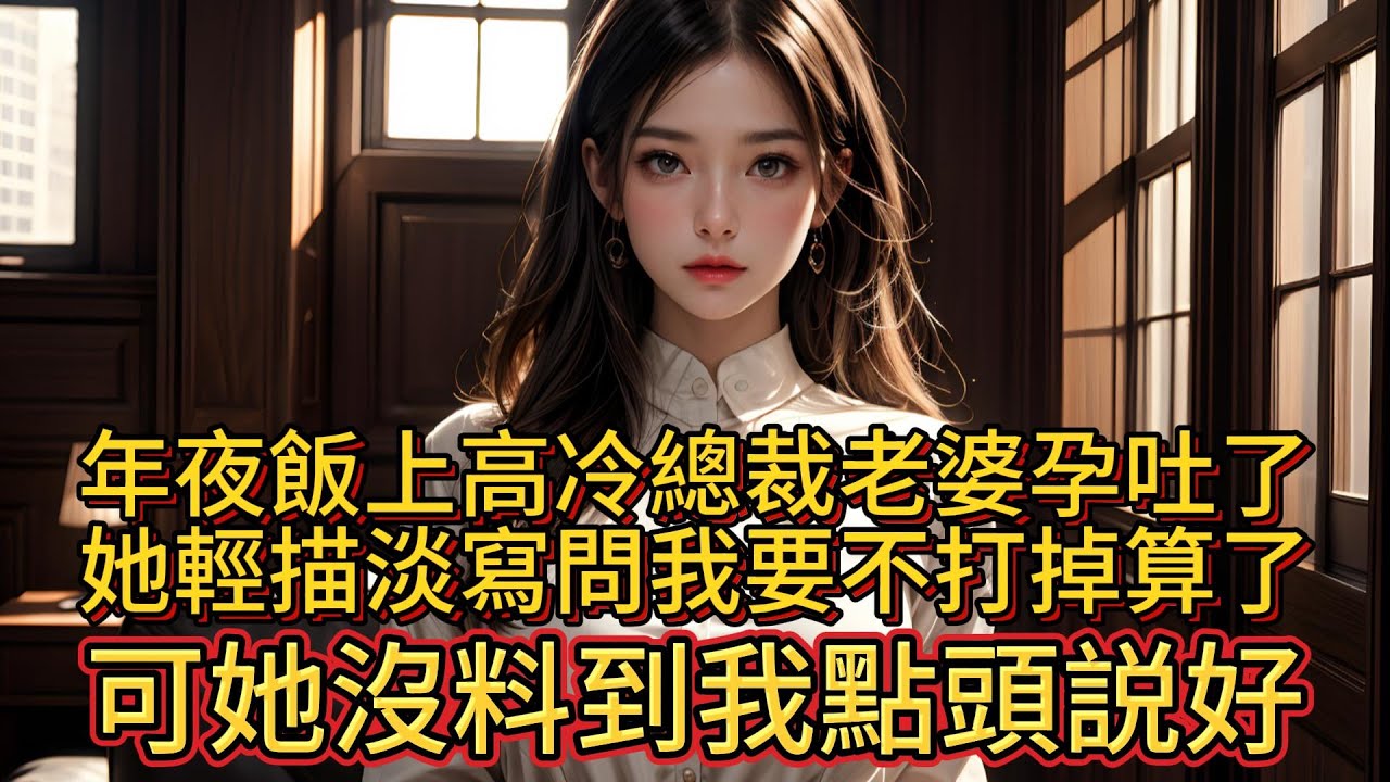 年夜飯上高冷總裁老婆孕吐了，她輕描淡寫問我要不打掉算了，可她沒料到我點頭説好。