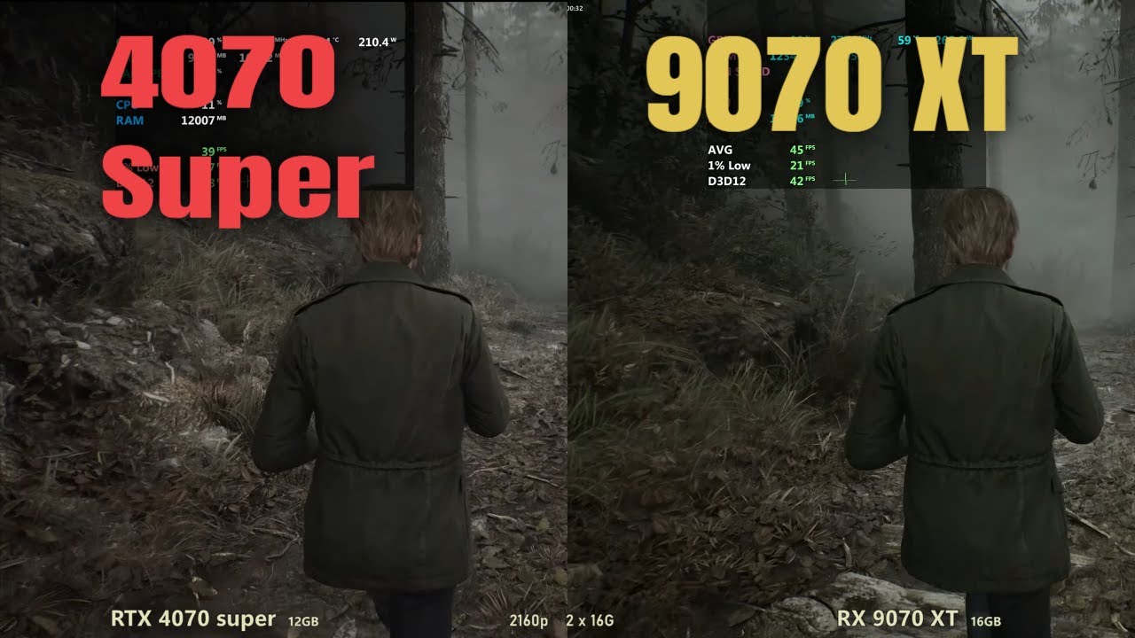 RX 9070 XT vs RTX 4070 Super - 4k Gaming