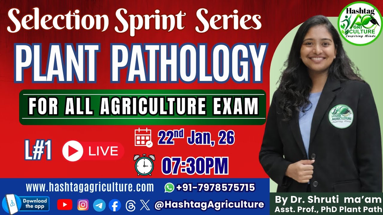 Plant Pathology | Selection Sprint Series #1 | Plant Pathology All Agriculture Exams | #pathology