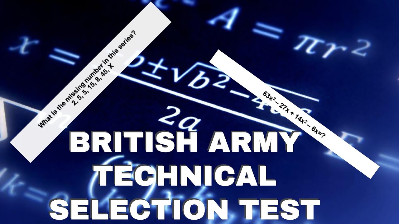 British Army Technical Selection Test | Practice Questions And Answers