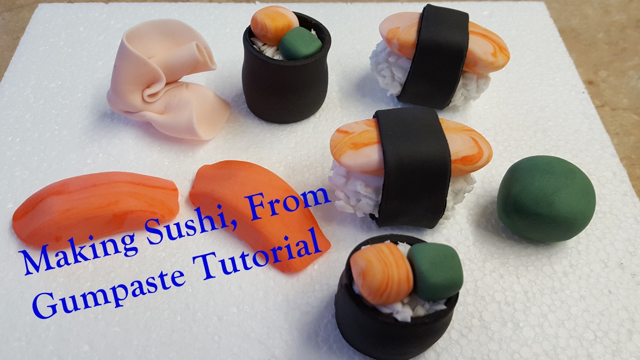 Making Fondant Sushi With Gumpaste Tutorial