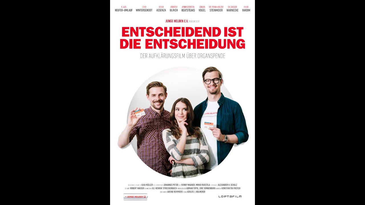 Entscheidend ist die Entscheidung - Der Aufkl&auml;rungsfilm &uuml;ber Organspende mit Joko & Klaas