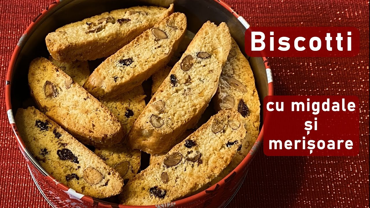 Biscotti cu migdale și merișoare (Cantuccini)