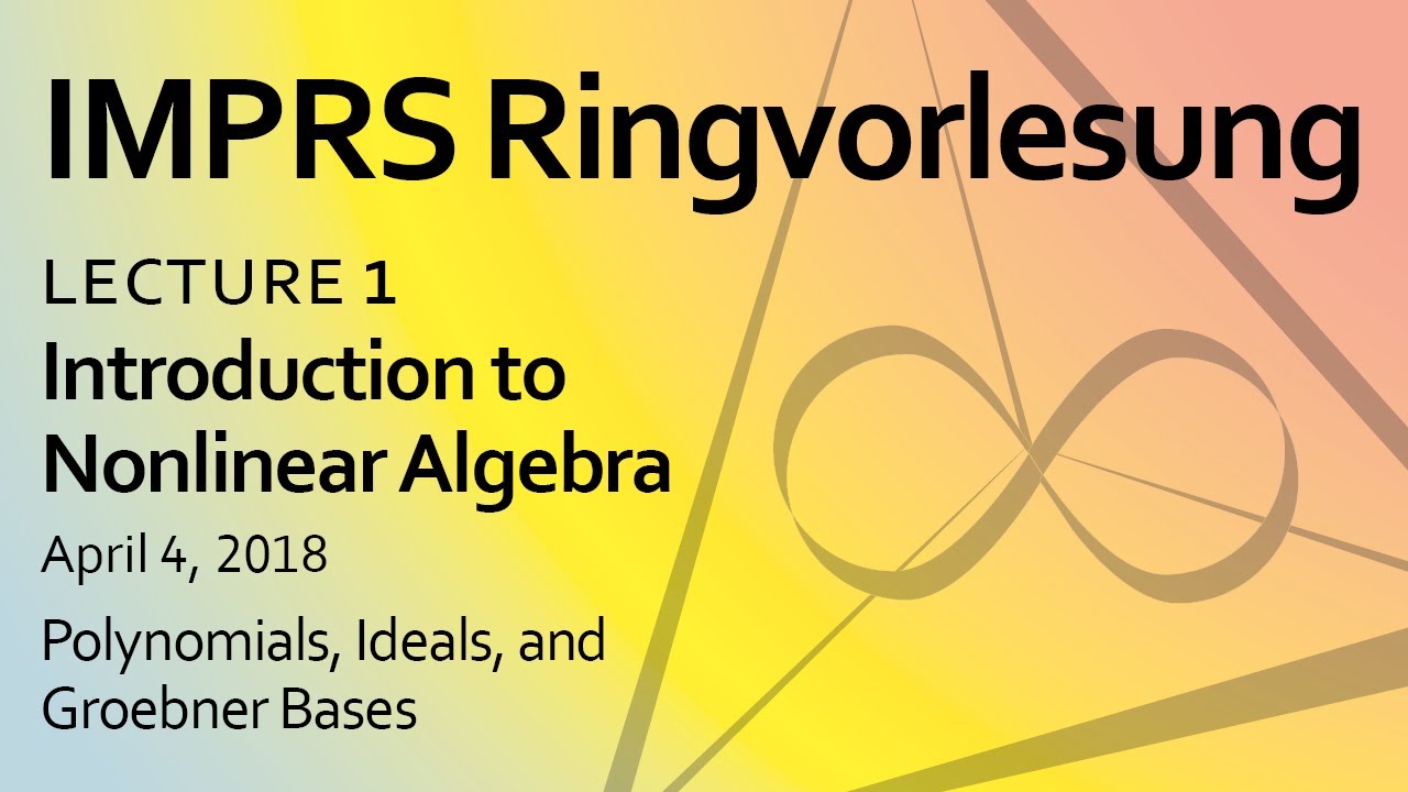 Nonlinear algebra, Lecture 1: 