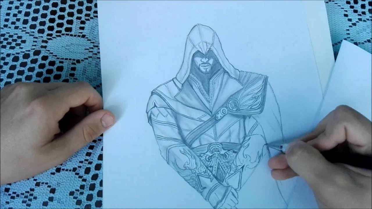 Speed drawing Ezio Auditore [Assassin's Creed Brotherhood]