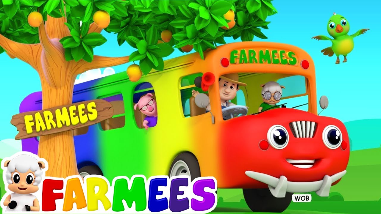 The Wheels On The Bus Go Round And Round | Song For Children | Rhymes For Kids by Farmees