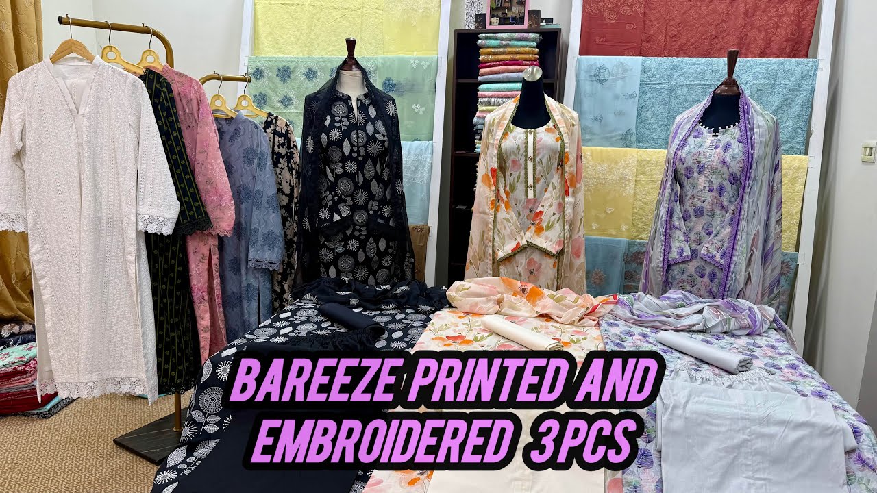  💥 Bareeze Lawn Collection 2026 | Luxury 3PC Suits (Printed + Embroidered)