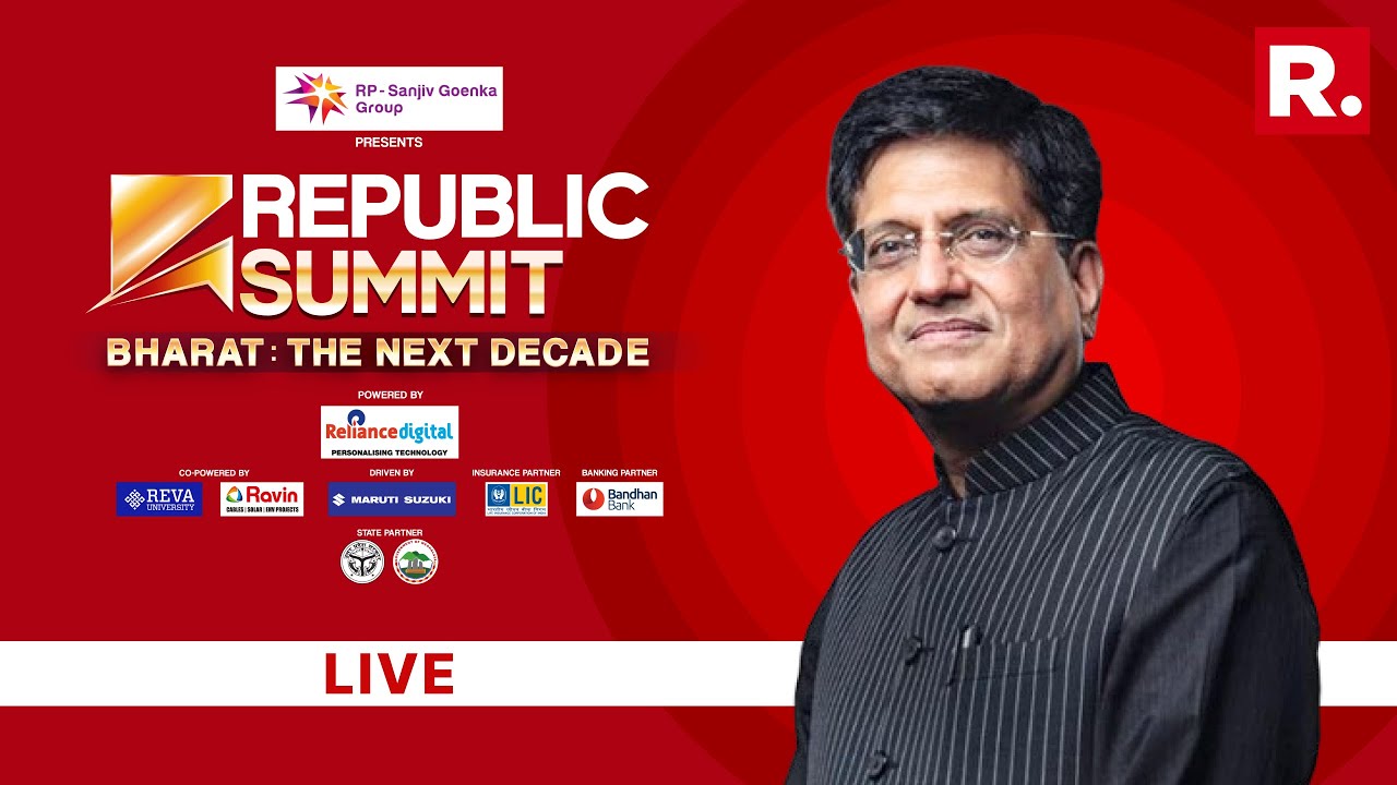 Republic Summit 2024: Piyush Goyal Live At The Republic Summit | Arnab Goswami | R World