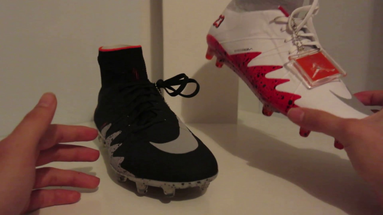 Hypervenom Phantom Neymar x Jordan Comparison Black and White