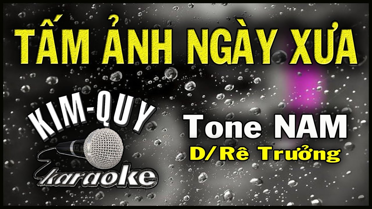 TẤM ẢNH NGÀY XƯA - KARAOKE - Tone NAM ( D/Rê Trưởng )