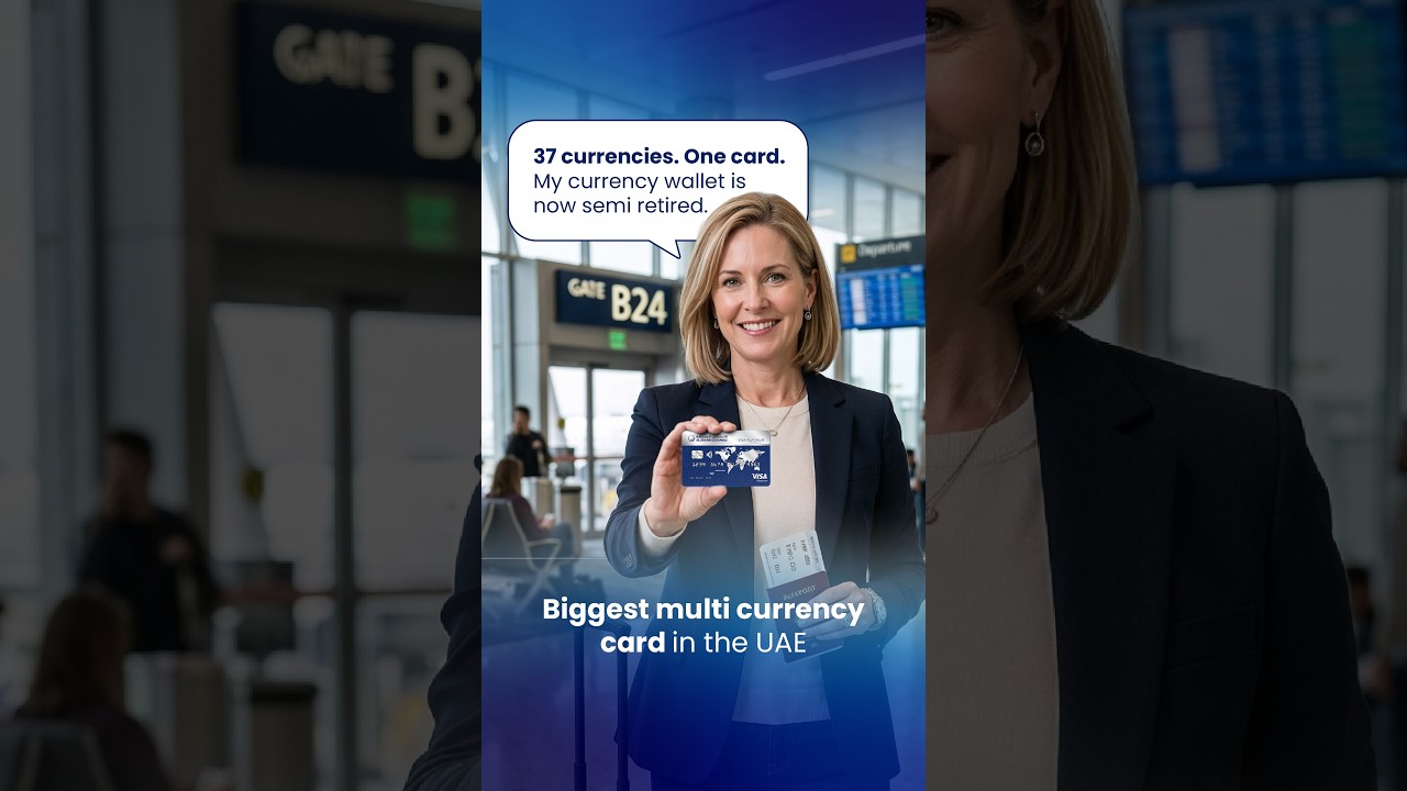 The biggest multi-currency card in the UAE, built to make your travel hassle-free.