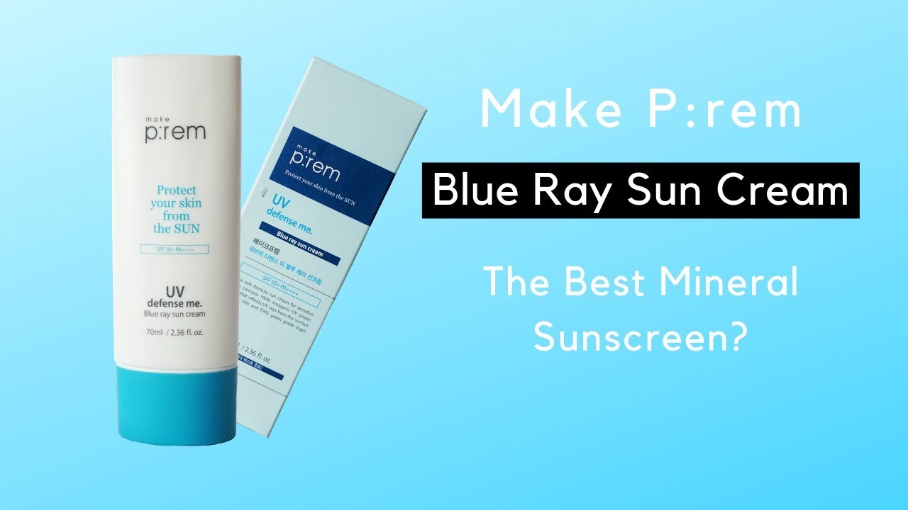 Make Prem UV Defense Me Blue Ray Sun Cream | Korean Mineral Sunscreen