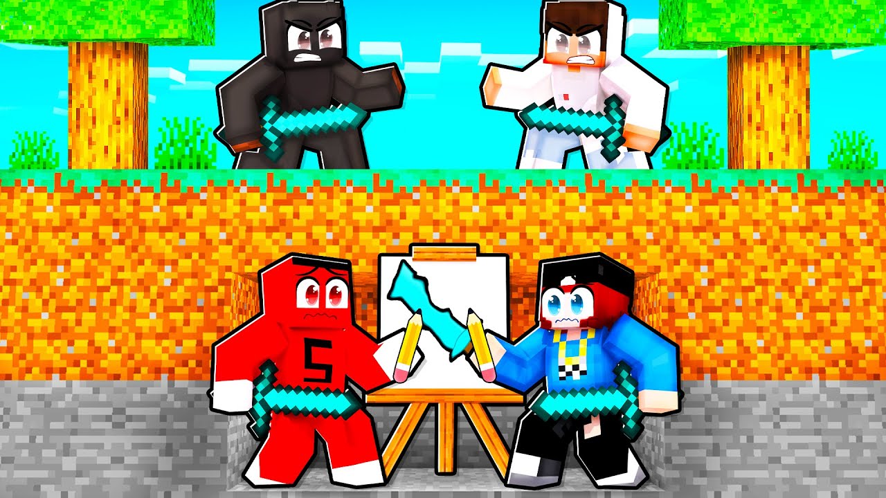 MANHUNT ama ÇİZDİĞİM HER ŞEY GERÇEK OLUYOR !! - Minecraft