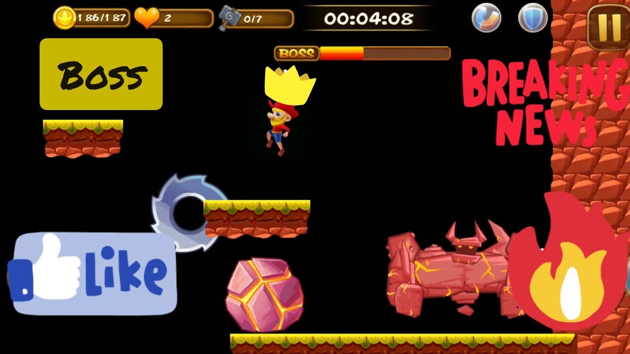 Adventure of Jabber LAST LEVEL world 6-15 BOSS Level