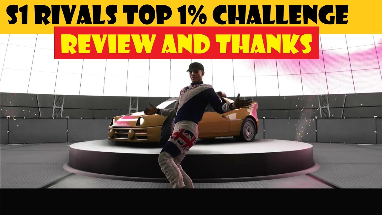 Thank you for your help and support: S1900 Rivals Top 1% Challenge