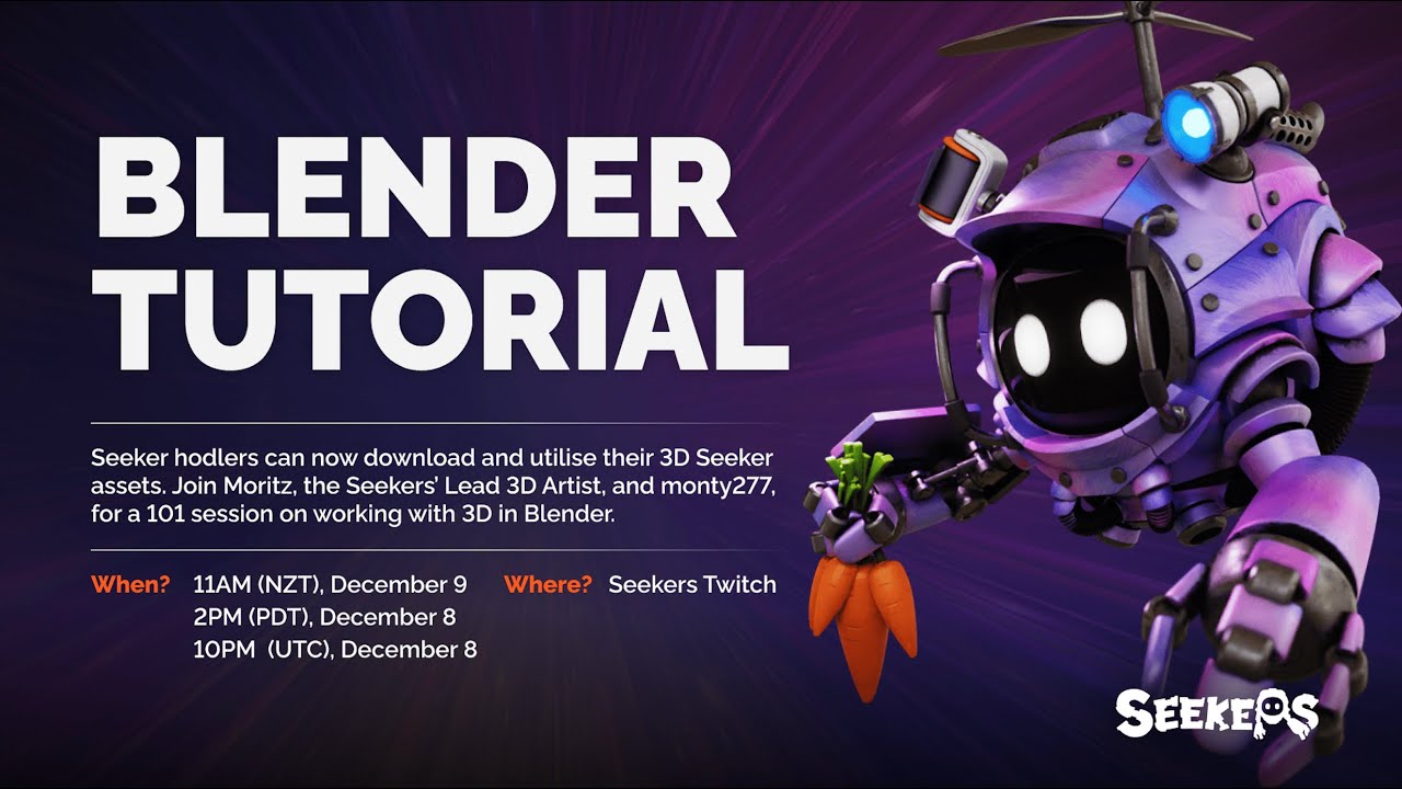 Blender Basics with Lead 3D Designer from the Seekers - Moritz