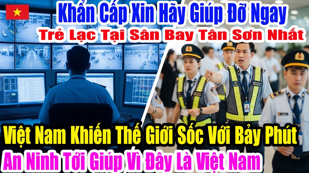 Sân bay Tân Sơn Nhất gây sốc thế giới: Phép màu 7 phút tìm lại đứa trẻ bị lạc tại Việt Nam hôm nay!!
