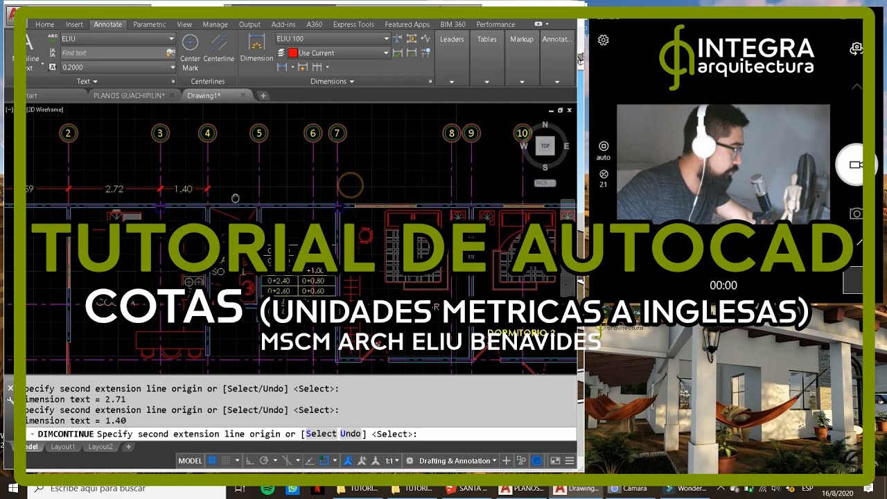 CONFIGURACION DE COTAS - UNIDADES METRICAS A INGLESAS