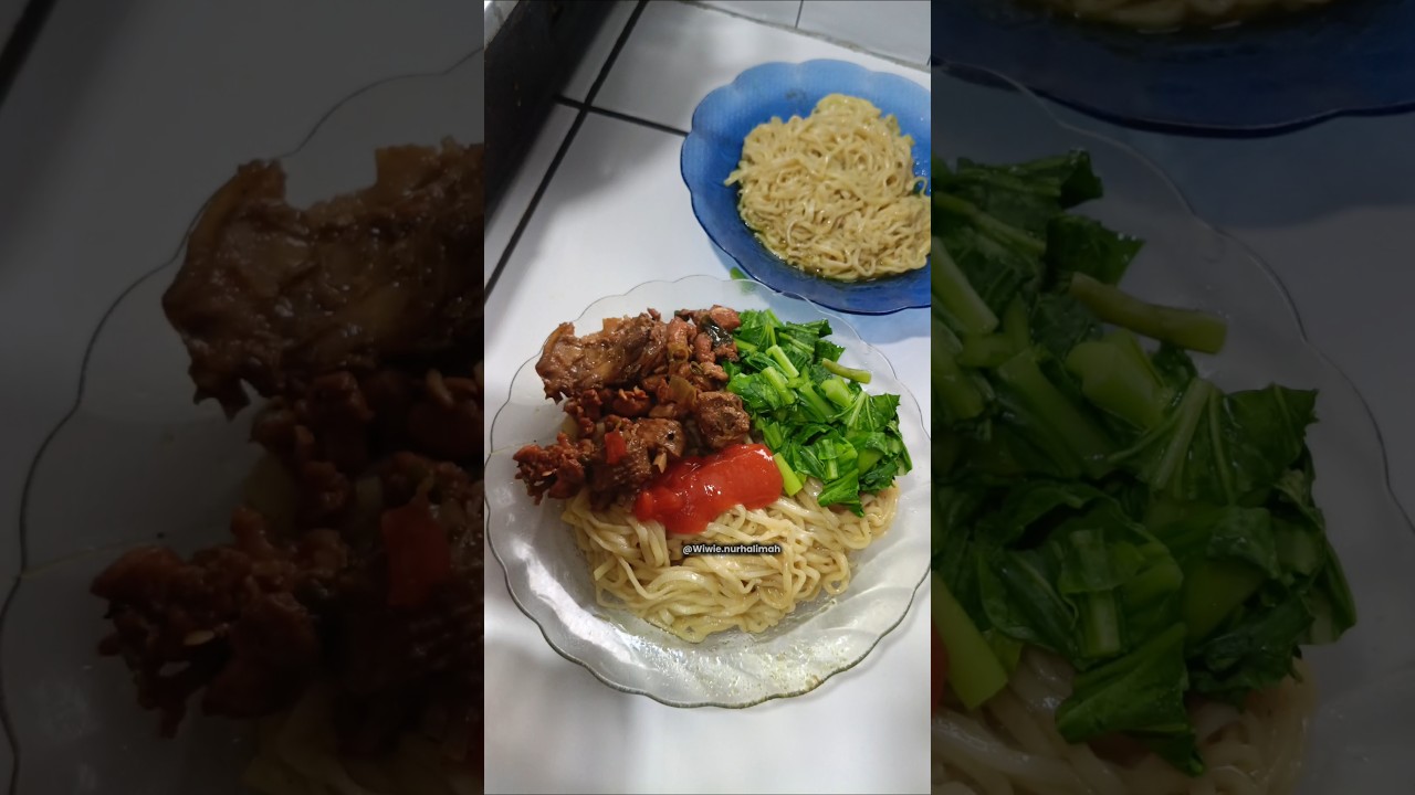 Resep mie ayam satset ala abang2 gerobakan, enak tanpa kulit ayam. #cooking #food #viralvideo