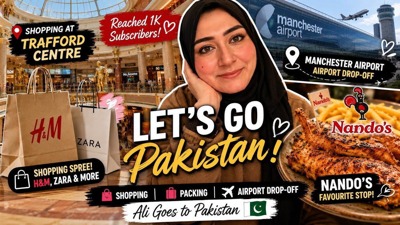 Shopping, Packing & Airport Drop-Off ✈️ | Ali Goes to Pakistan | 1K Subscribers Thank You!