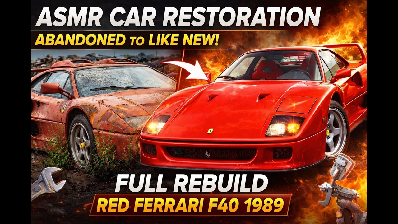 ASMR Ferrari F40 Restoration 1989 Full Rebuild | From Rusted,Abandoned to Pristine Showrom Condition