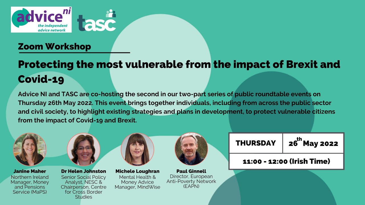 Protecting the most vulnerable from the impact of Brexit and Covid 19